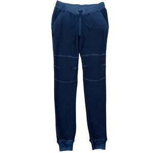 Cotton Citizen Blue Acid Wash Cotton Modal Terry Motto Jogger Pants Sweatpants
